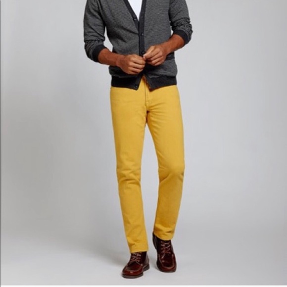 mustard yellow jeans mens